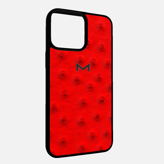 Sport Case for iPhone 16 Pro in Genuine Ostrich Leather