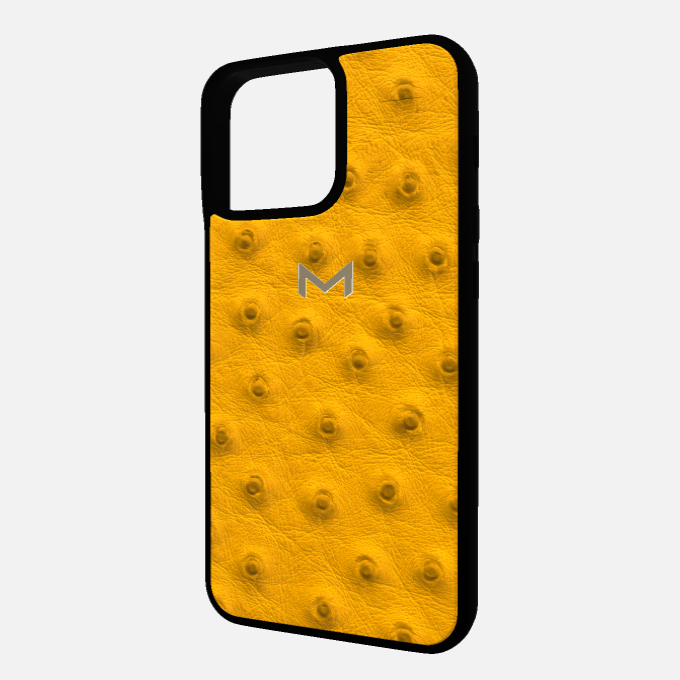 Sport Case for iPhone 16 Pro in Genuine Ostrich Leather