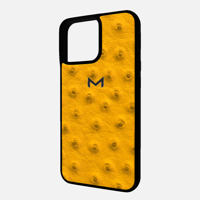 Sport Case for iPhone 16 Pro in Genuine Ostrich Leather
