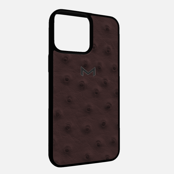 Sport Case for iPhone 15 Pro in Genuine Ostrich Leather