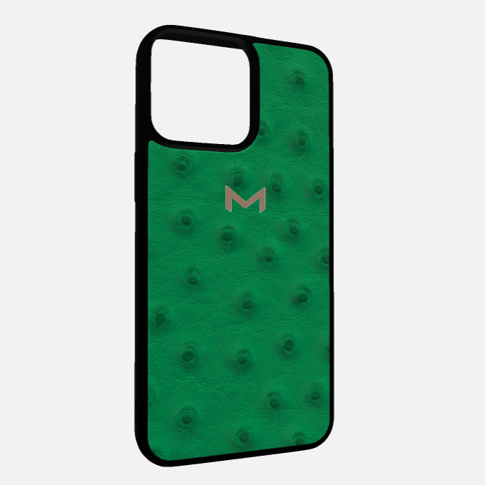 Sport Case for iPhone 16 Pro Max in Genuine Ostrich Leather