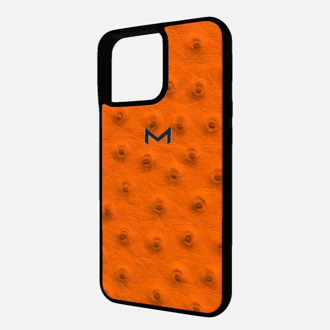 Sport Case for iPhone 15 Pro Max in Genuine Ostrich Leather