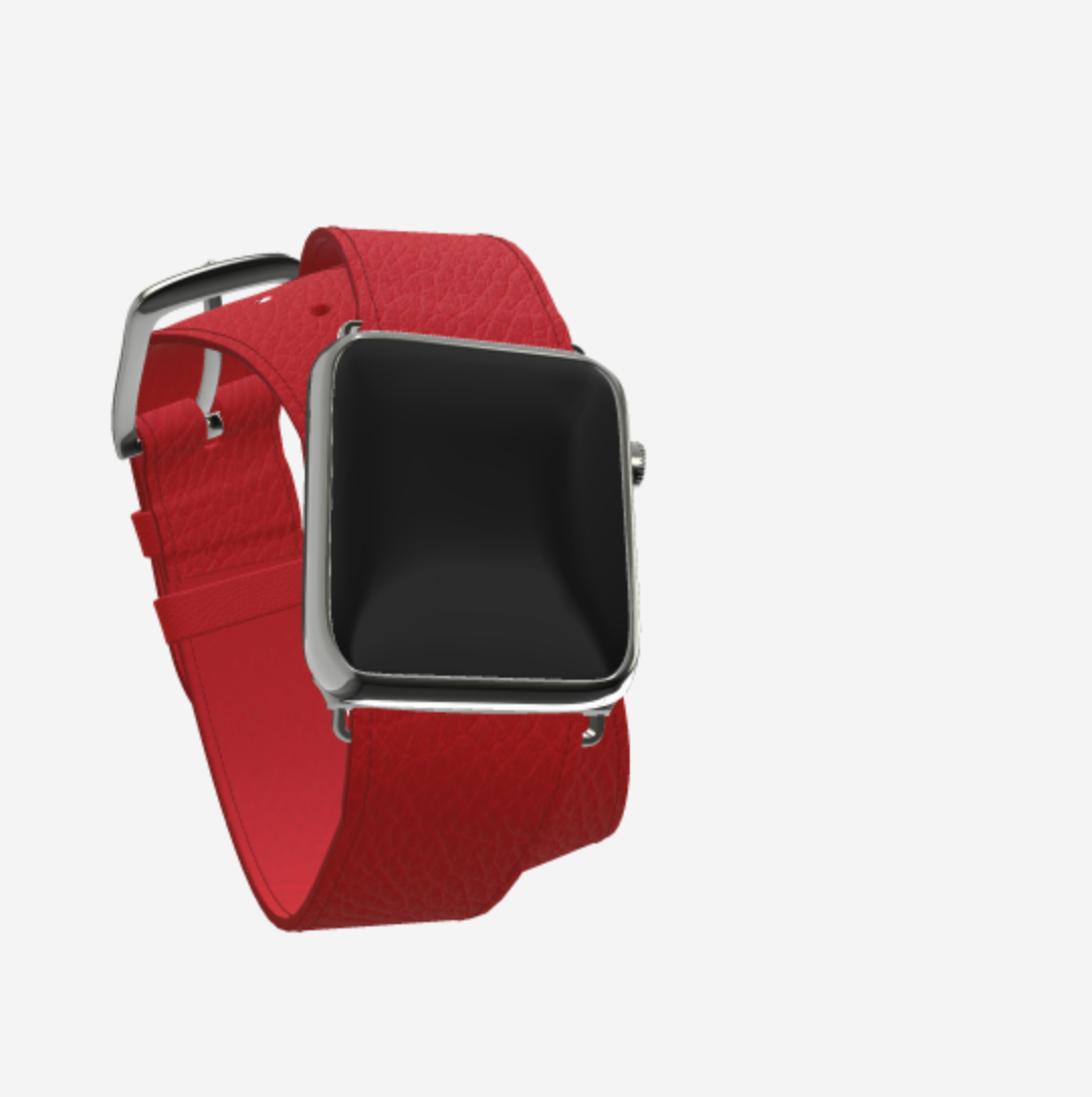 Apple Watch Strap Double Tour in Genuine Calfskin 38 l 40 MM 
