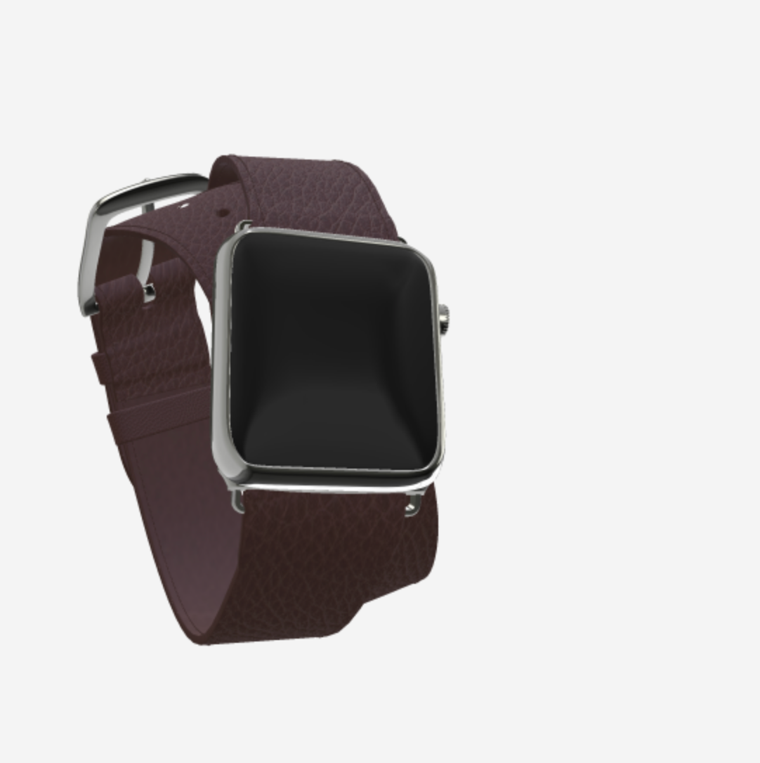 Apple Watch Strap Double Tour in Genuine Calfskin 38 l 40 MM 