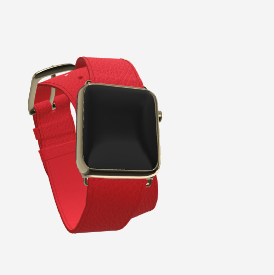 Apple Watch Strap Double Tour in Genuine Calfskin 38 l 40 MM 