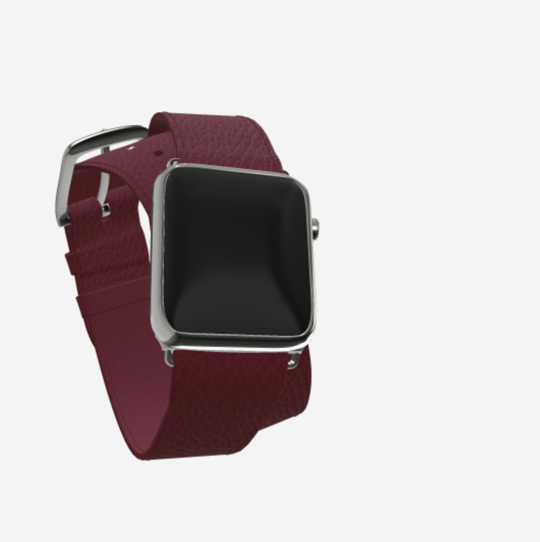 Apple Watch Strap Double Tour in Genuine Calfskin 38 l 40 MM 