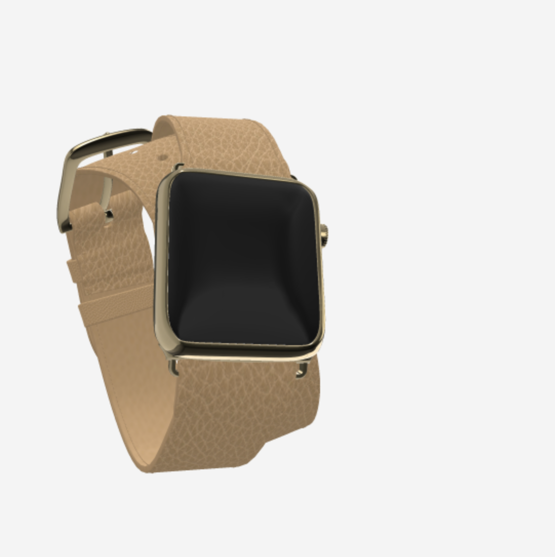 Apple Watch Strap Double Tour in Genuine Calfskin 42 l 44 MM 