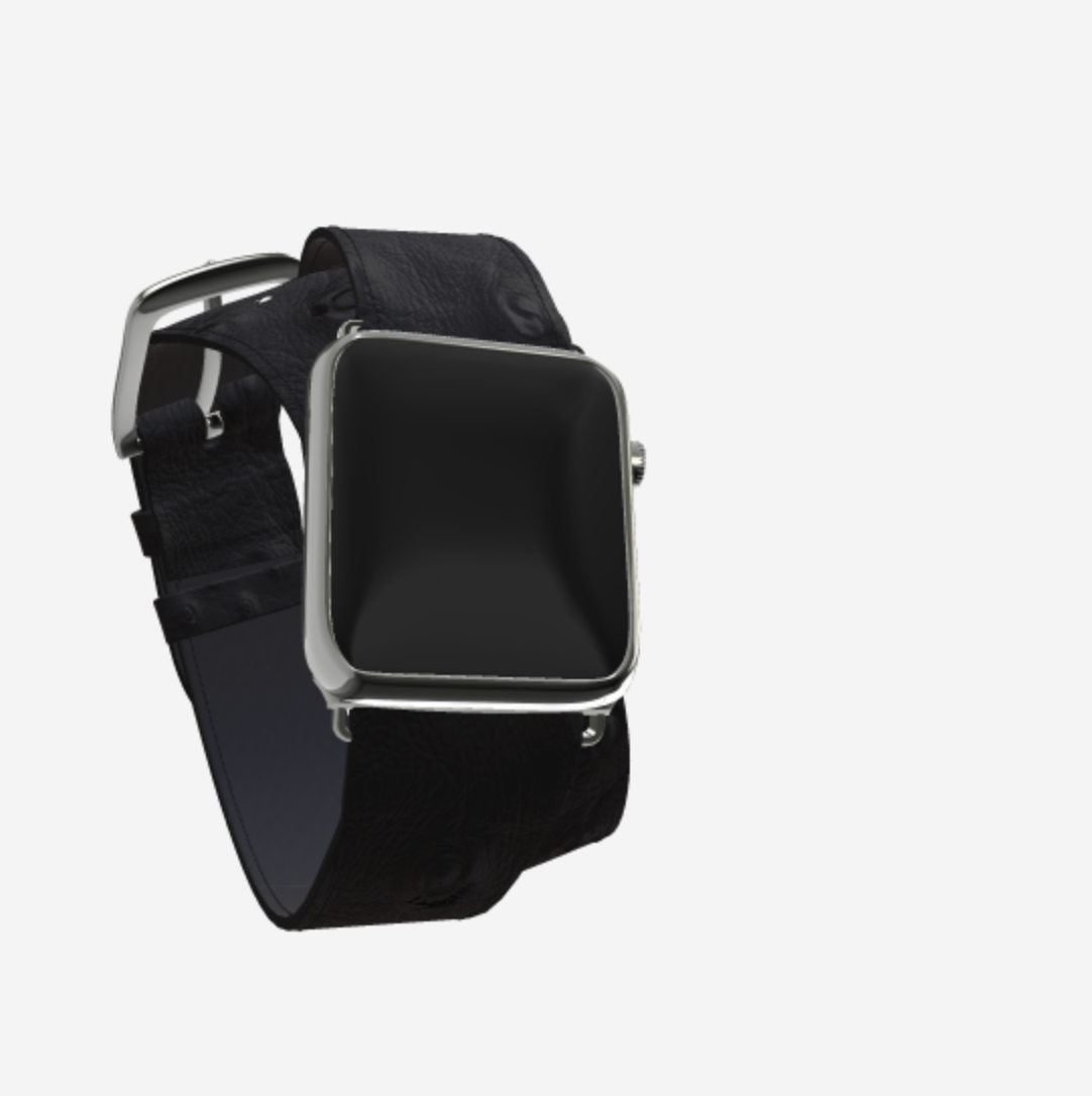 Apple Watch Strap Double Tour in Genuine Ostrich 38 l 40 MM 