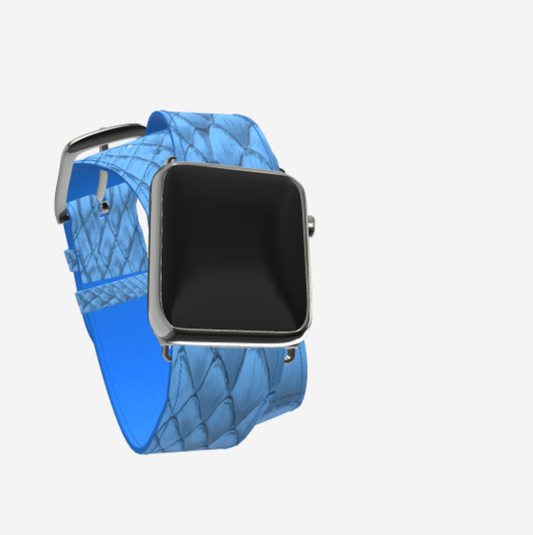 Apple Watch Strap Double Tour in Genuine Python 38 l 40 MM 