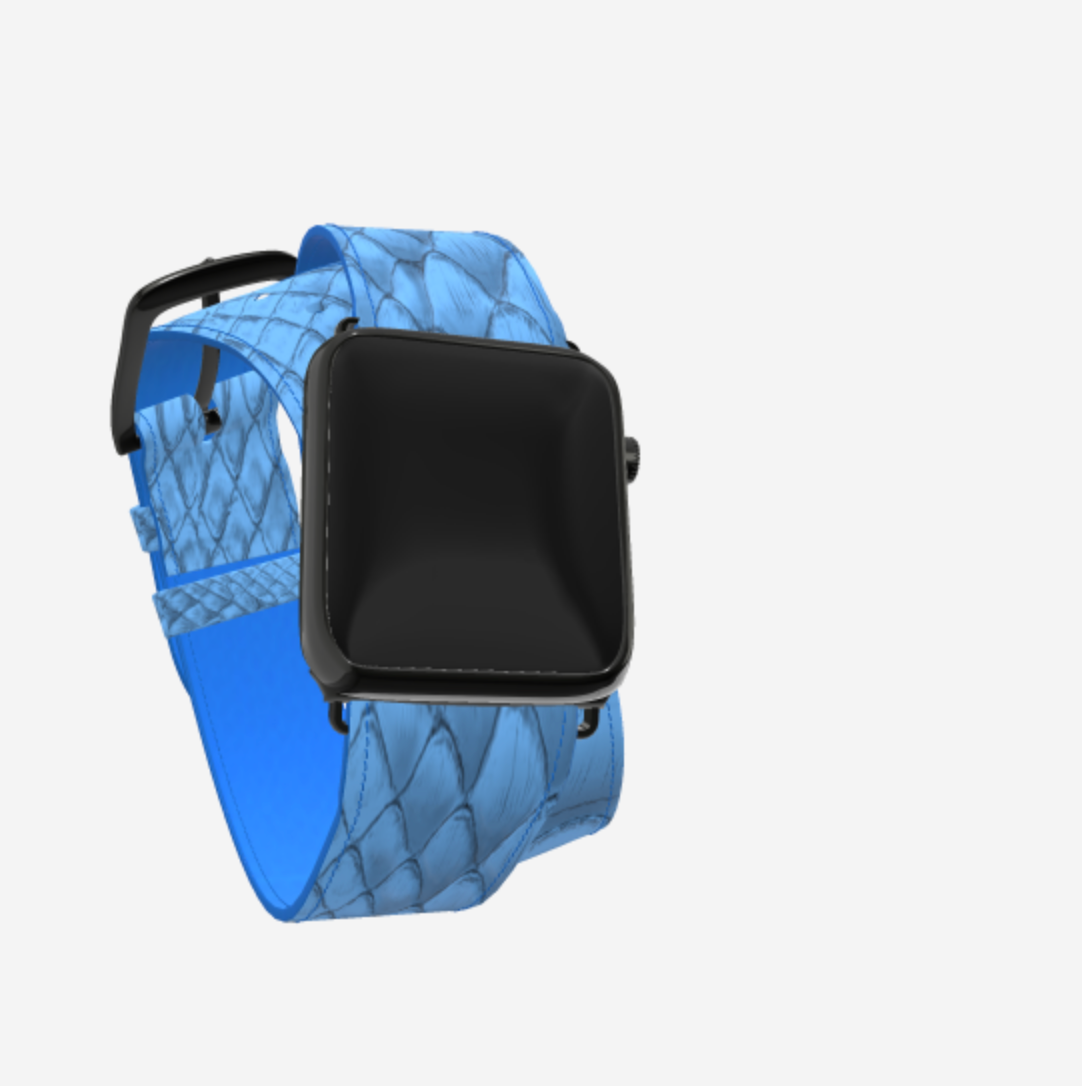 Apple Watch Strap Double Tour in Genuine Python 38 l 40 MM 