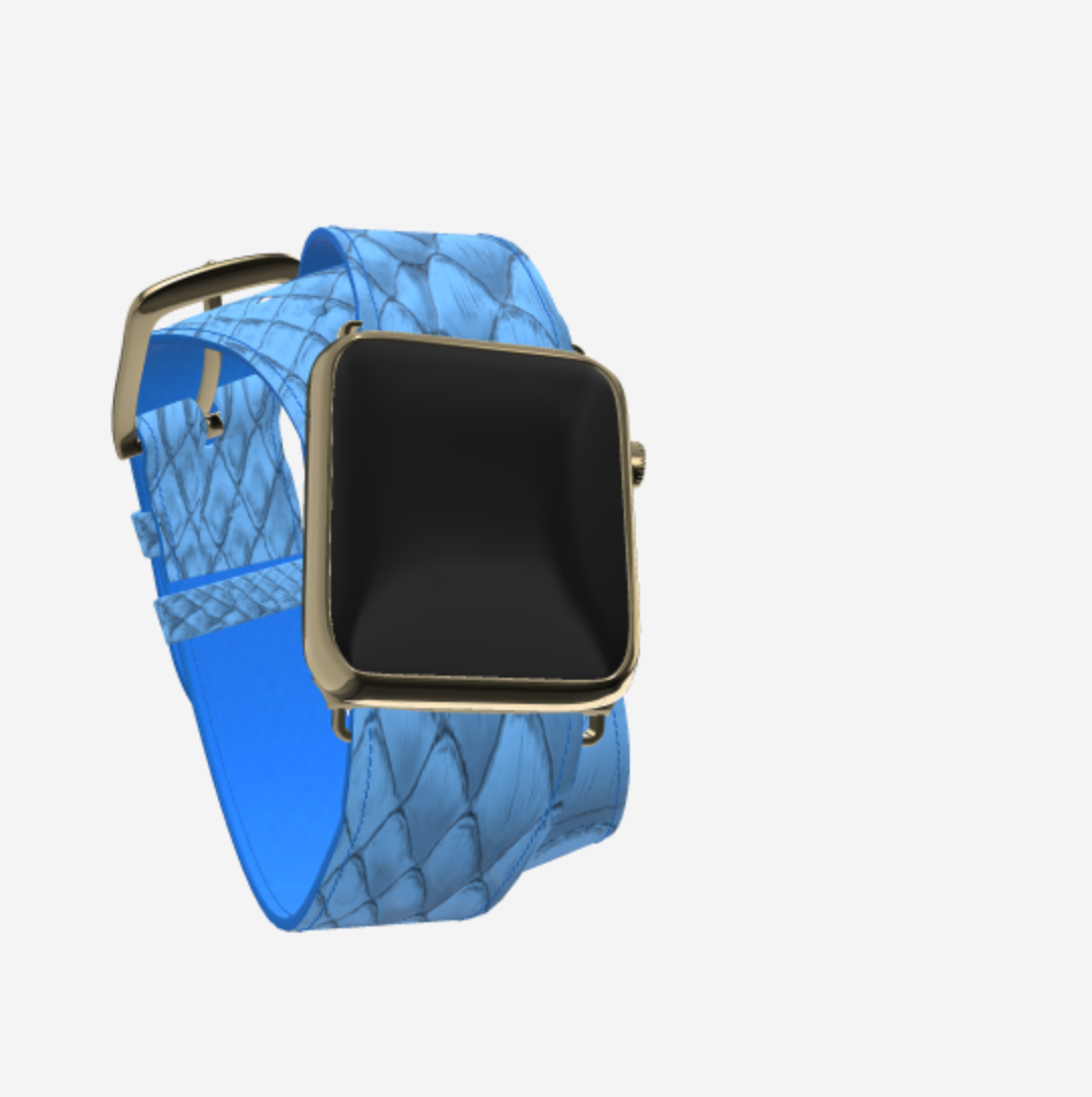 Apple Watch Strap Double Tour in Genuine Python 38 l 40 MM 