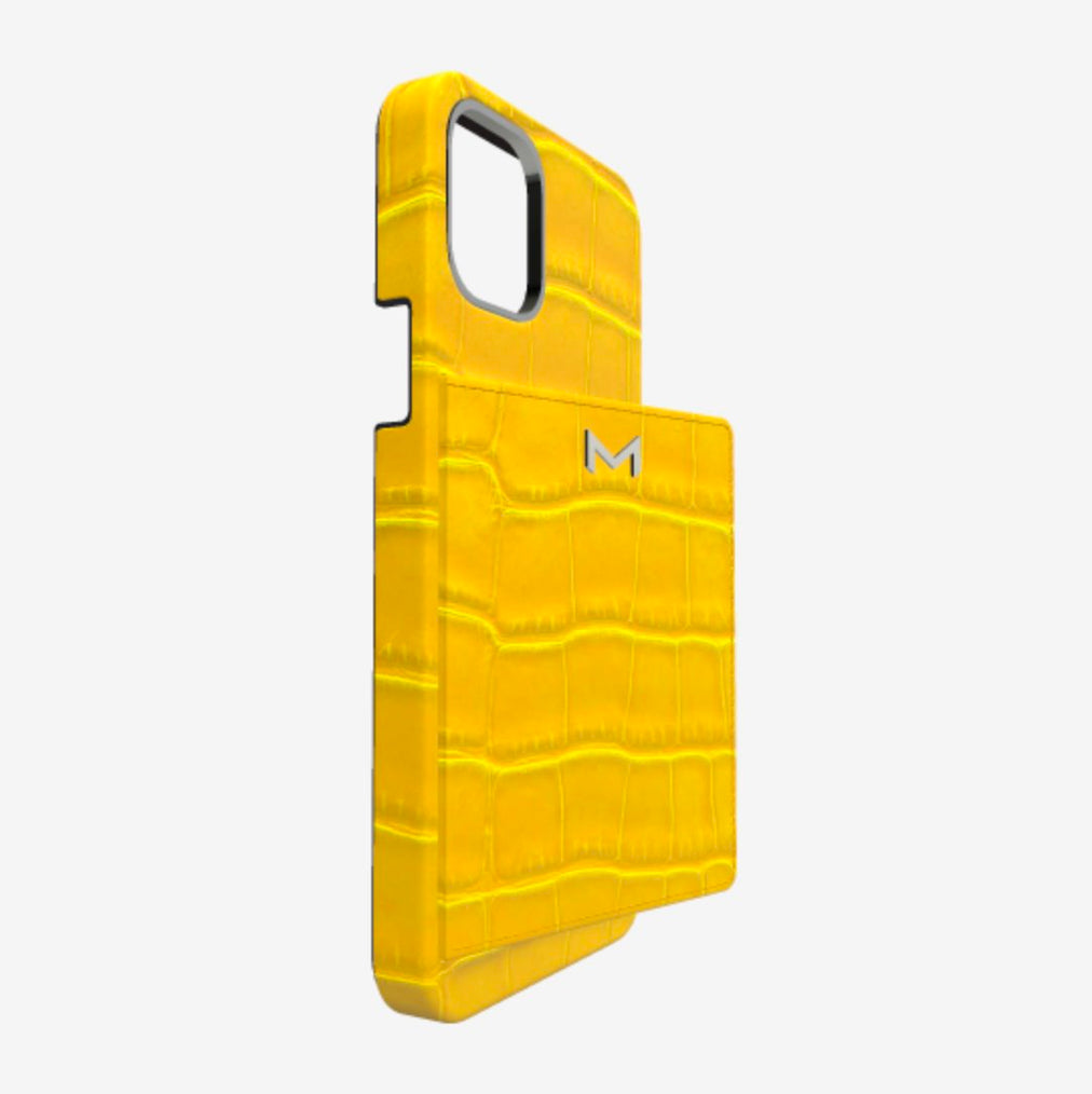 Cardholder Case for iPhone 12 Pro in Genuine Alligator 