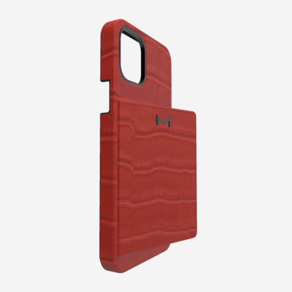 Cardholder Case for iPhone 12 Pro in Genuine Alligator 