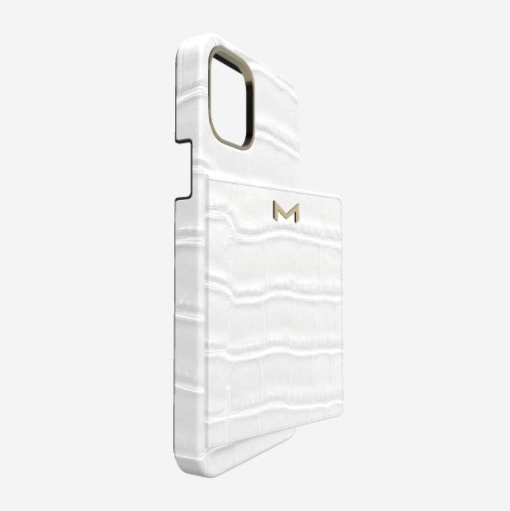 Cardholder Case for iPhone 12 Pro in Genuine Alligator 