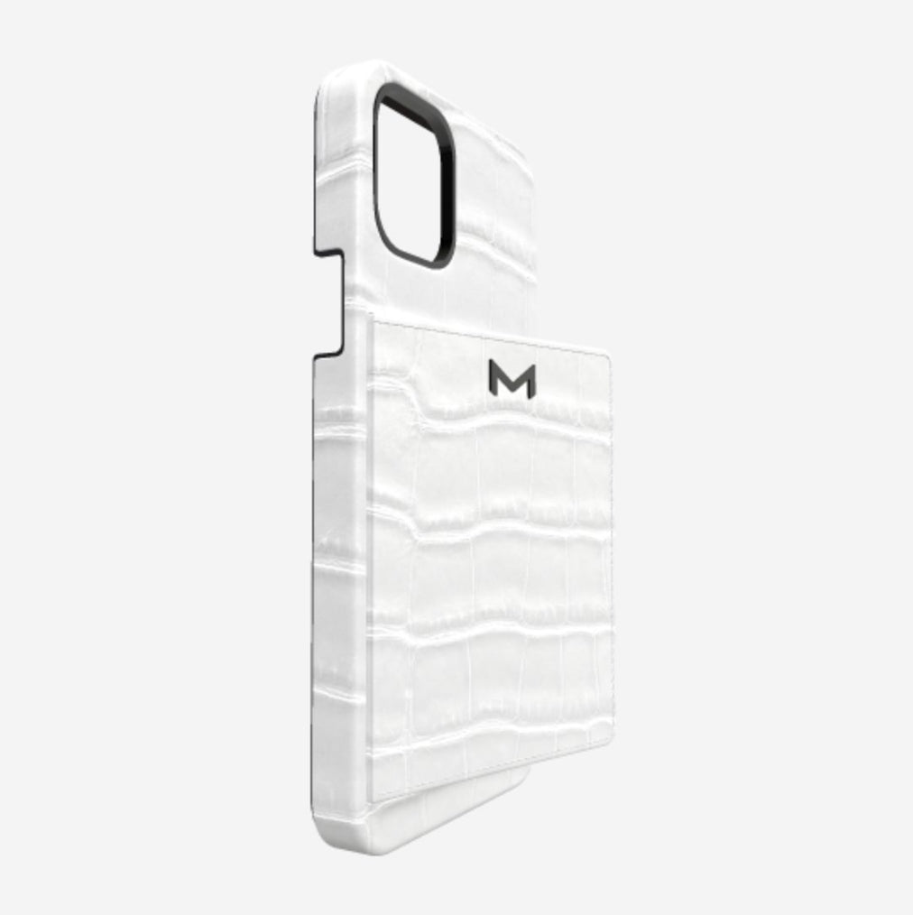 Cardholder Case for iPhone 12 Pro in Genuine Alligator 
