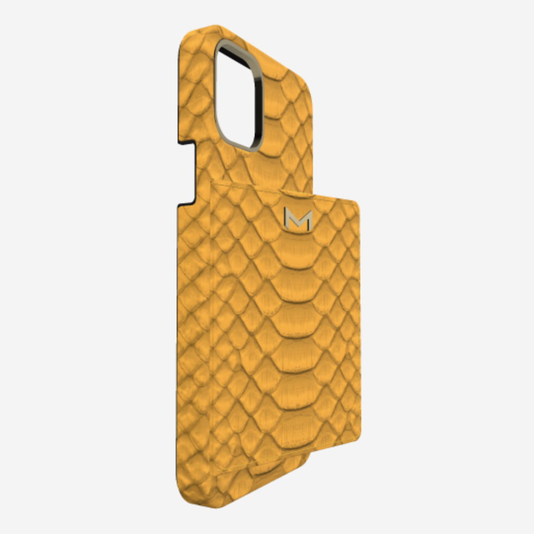 Cardholder Case for iPhone 12 Pro in Genuine Python 