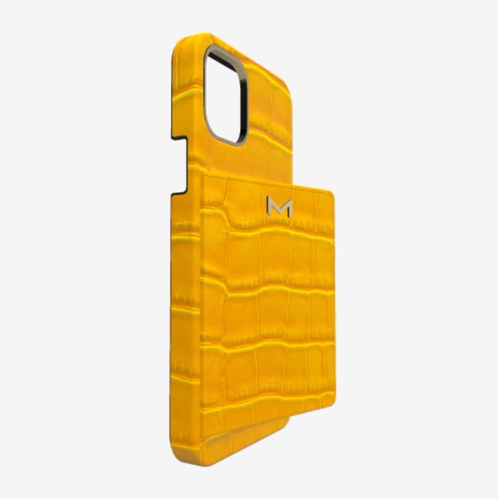 Cardholder Case for iPhone 12 Pro Max in Genuine Alligator 