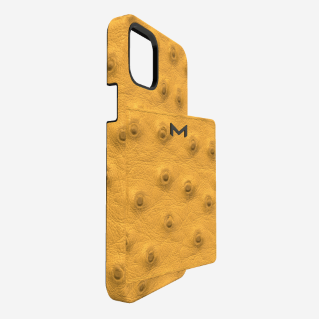 Cardholder Case for iPhone 12 Pro Max in Genuine Ostrich