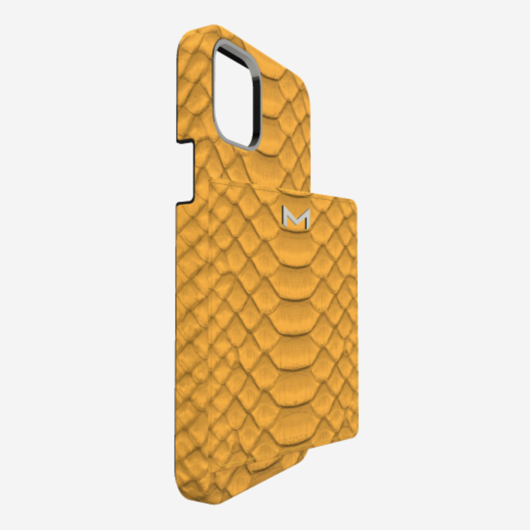 Cardholder Case for iPhone 12 Pro Max in Genuine Python 