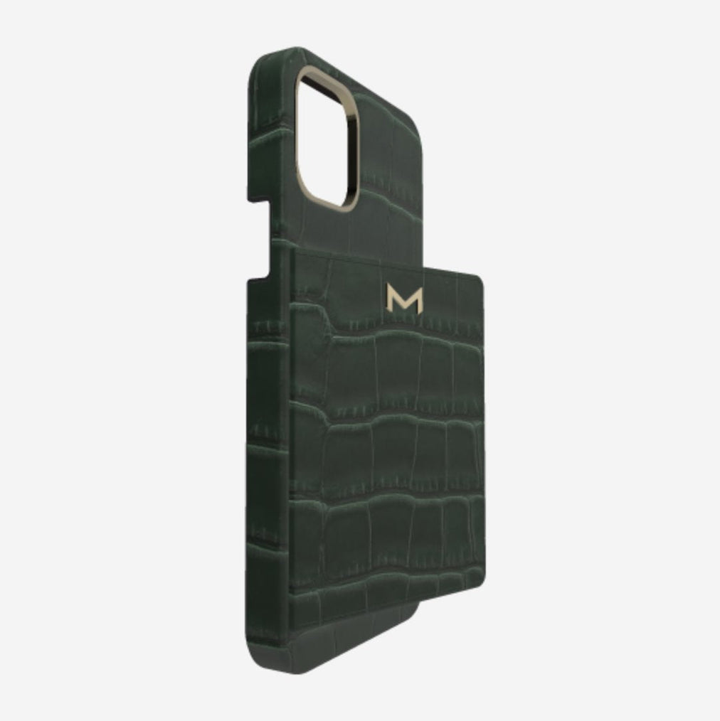 Cardholder Case for iPhone 13 in Genuine Alligator 