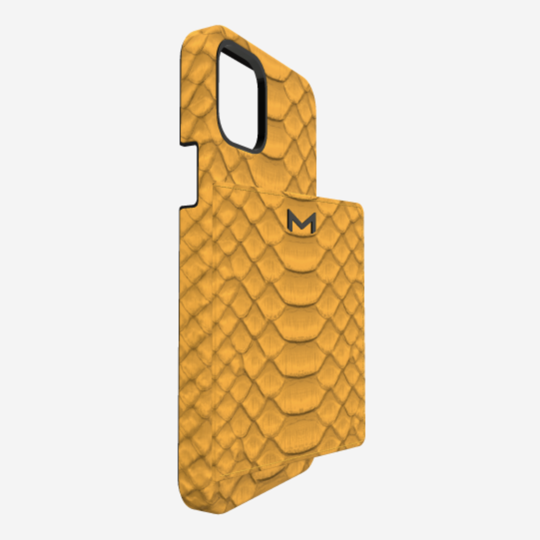Cardholder Case for iPhone 13 in Genuine Python 