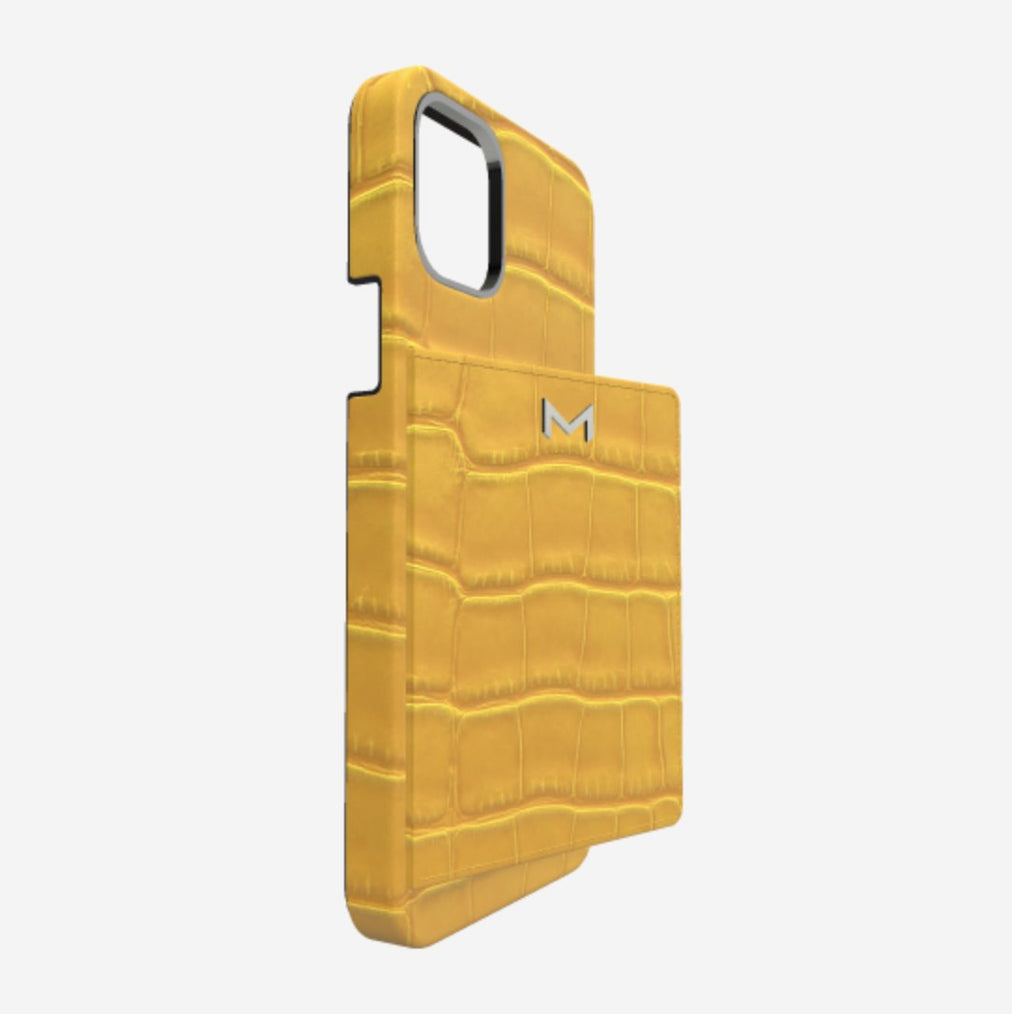 Cardholder Case for iPhone 13 Pro in Genuine Alligator 