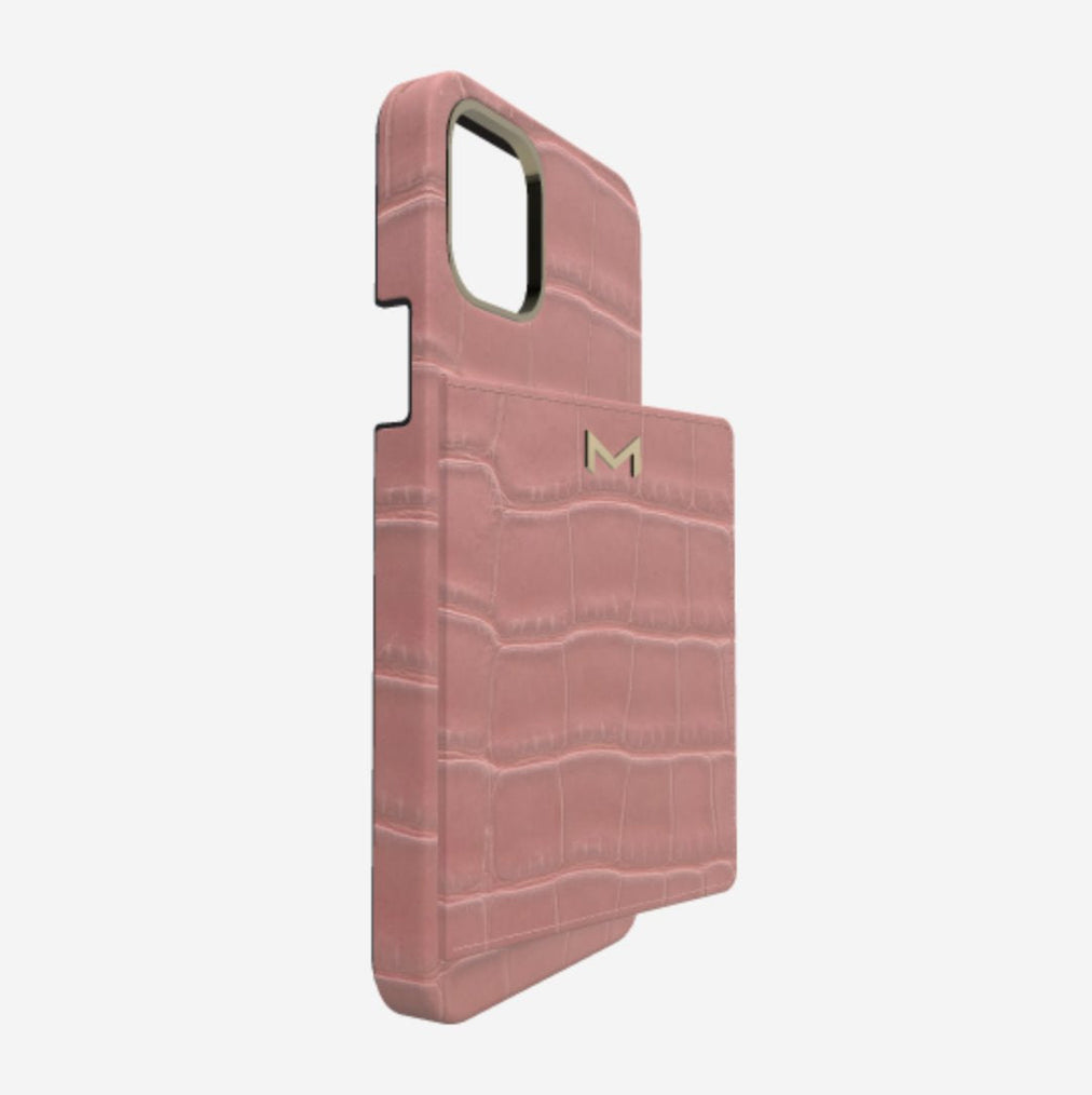 Cardholder Case for iPhone 13 Pro in Genuine Alligator 