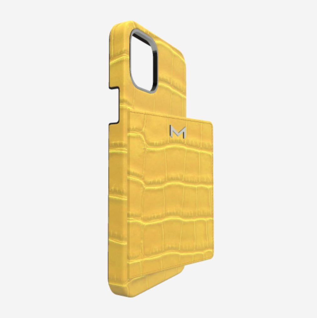 Cardholder Case for iPhone 13 Pro in Genuine Alligator 