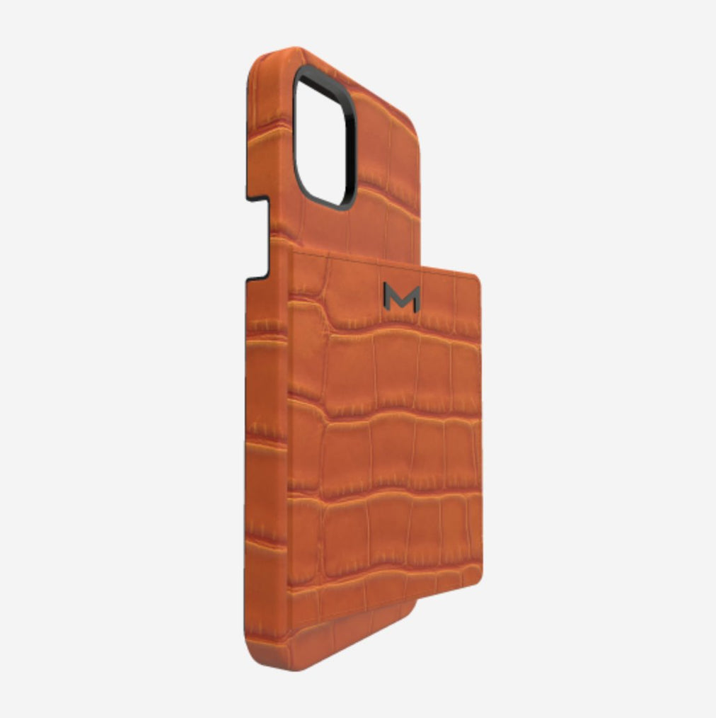 Cardholder Case for iPhone 13 Pro in Genuine Alligator 