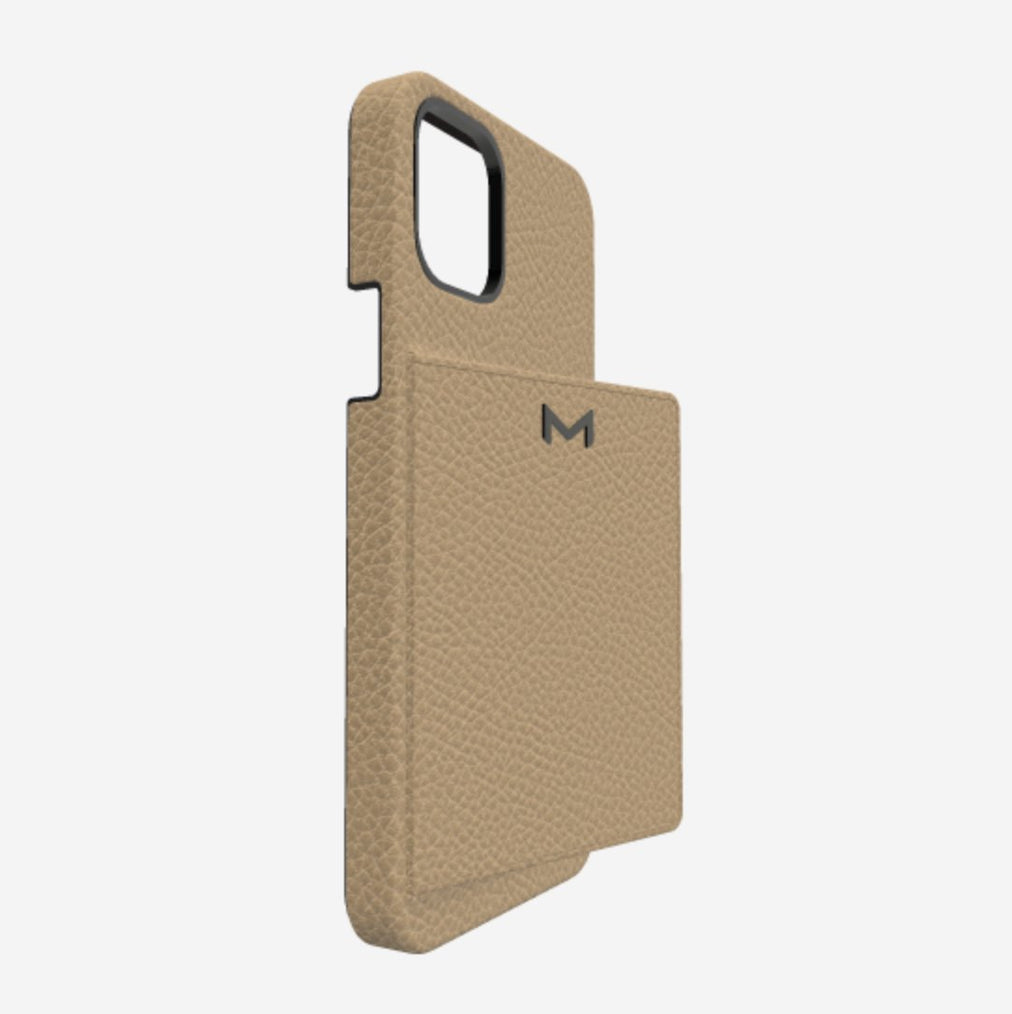 Cardholder Case for iPhone 13 Pro in Genuine Calfskin 