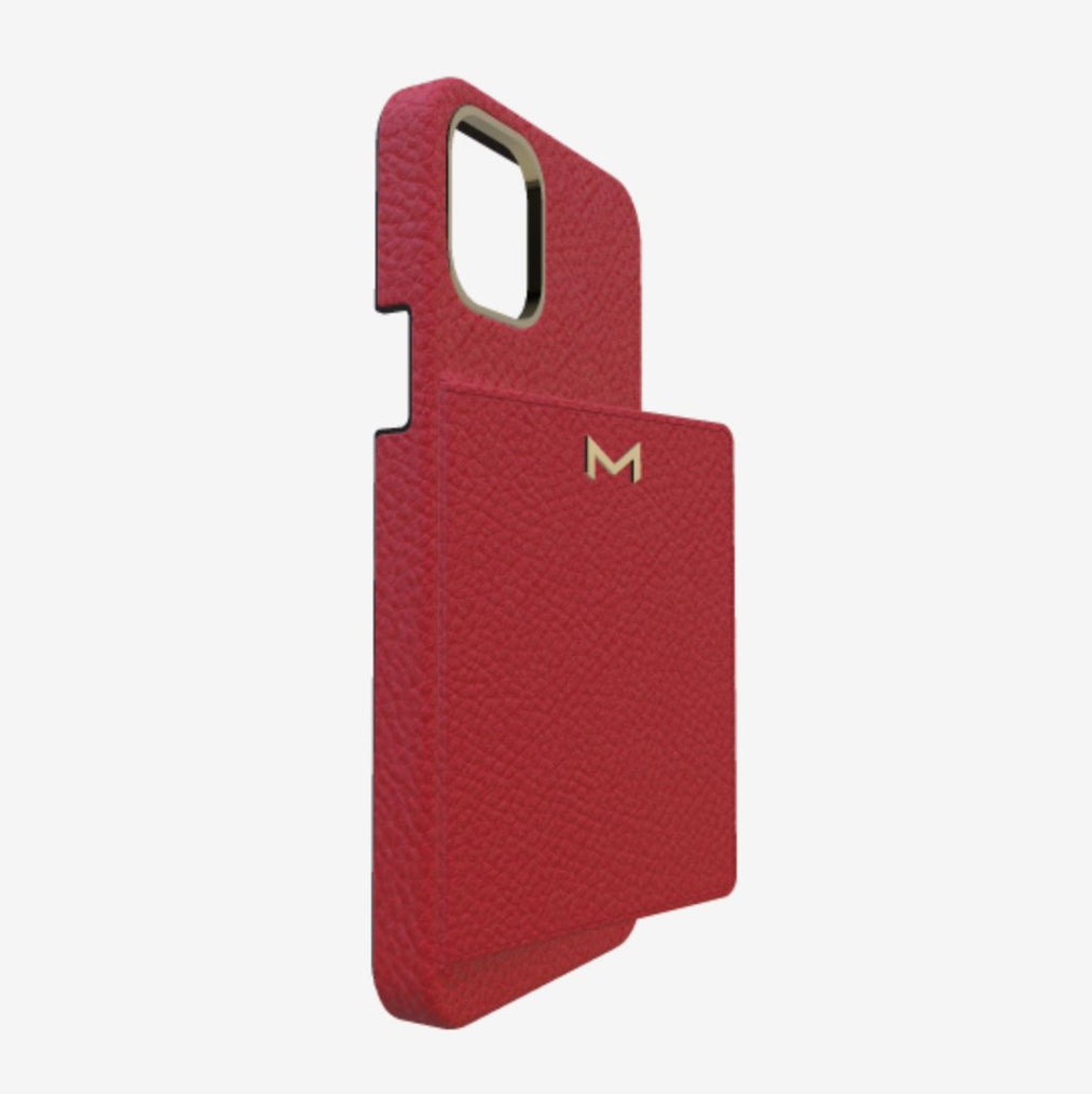 Cardholder Case for iPhone 13 Pro Max in Genuine Calfskin 