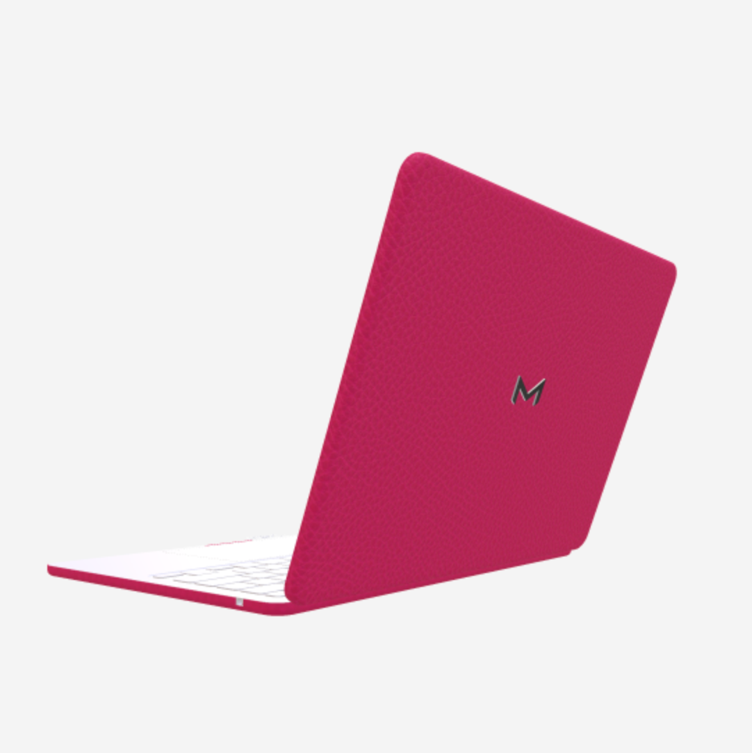 Case for MacBook Air 13 in Genuine Calfskin Fuchsia Party Steel 316 