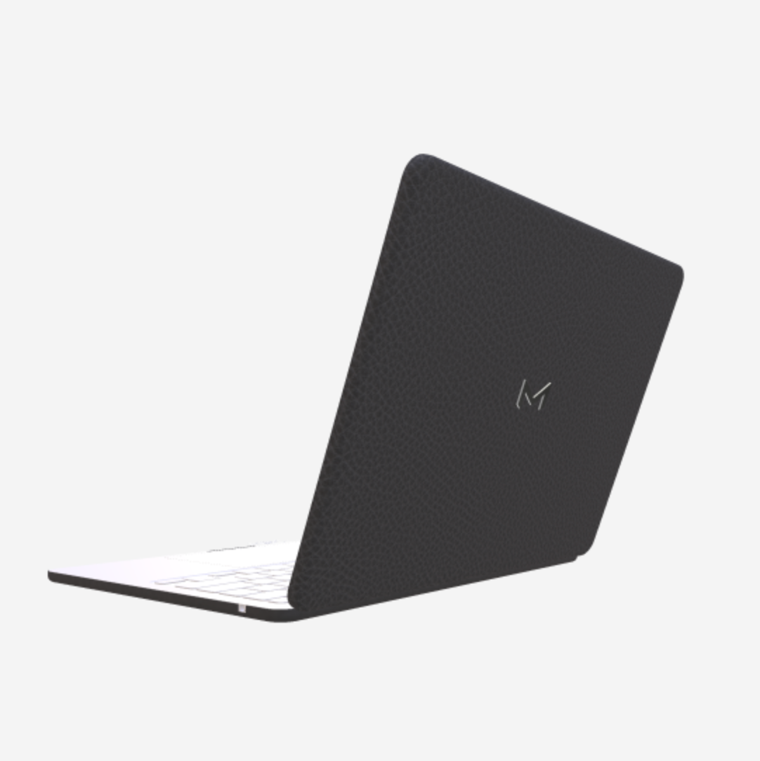 Case for MacBook Pro 13 in Genuine Calfskin Elite Grey Steel 316 