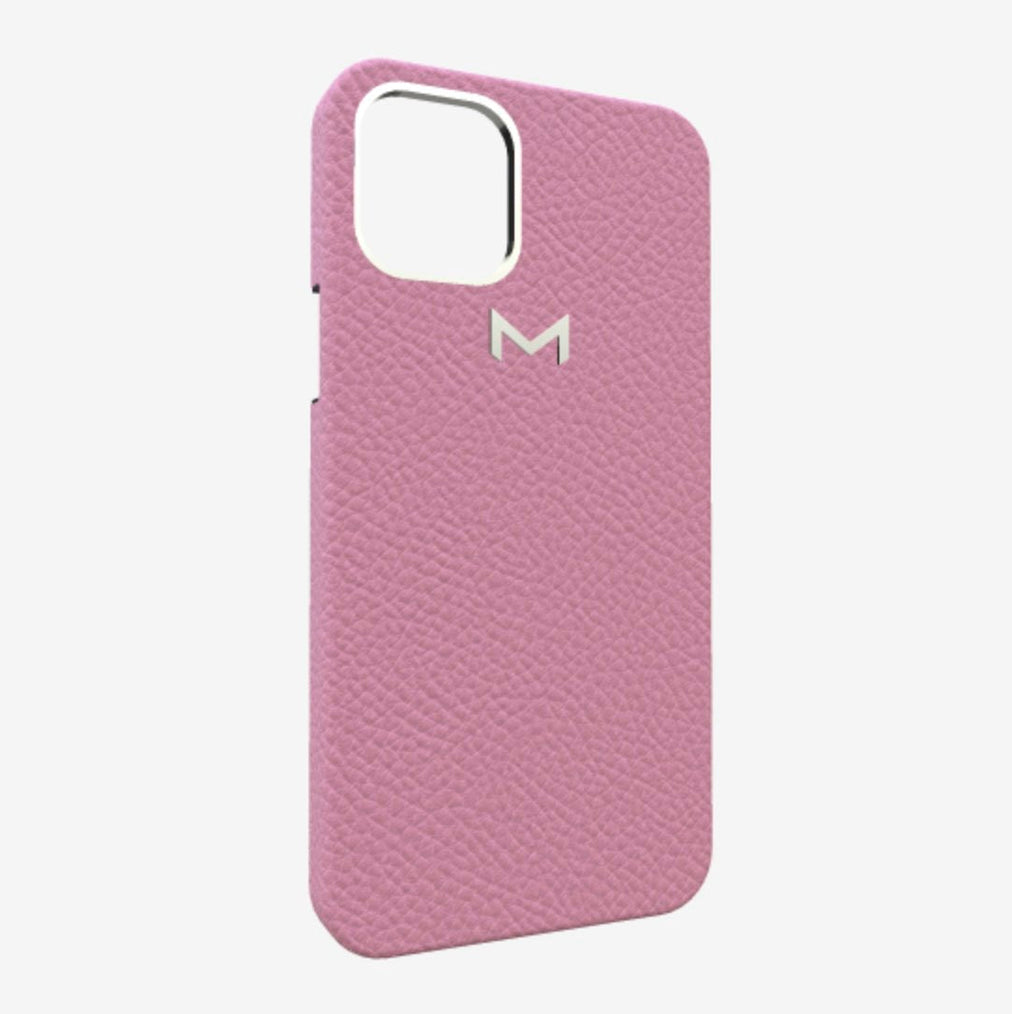 Classic Case for iPhone 12 Pro Max in Genuine Calfskin Lavender Laugh Steel 316 