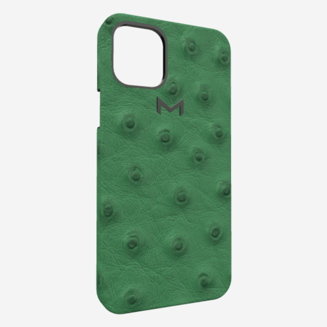 Classic Necklace Case for iPhone 12 Pro in Genuine Ostrich 