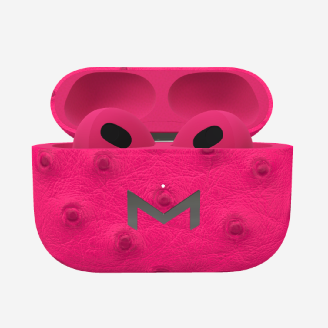 Custom AirPods 3 in Ostrich Fuchsia Party Steel 316 