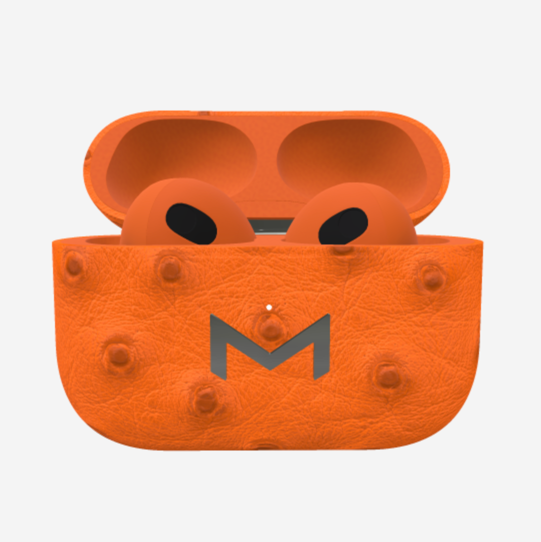 Custom AirPods 3 in Ostrich Orange Cocktail Steel 316 
