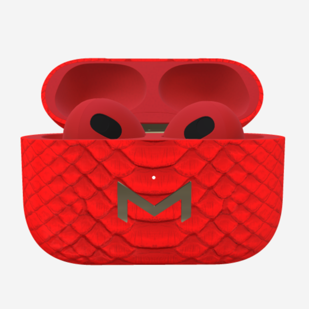 Custom AirPods 3 in Python Glamour Red Yellow Gold 