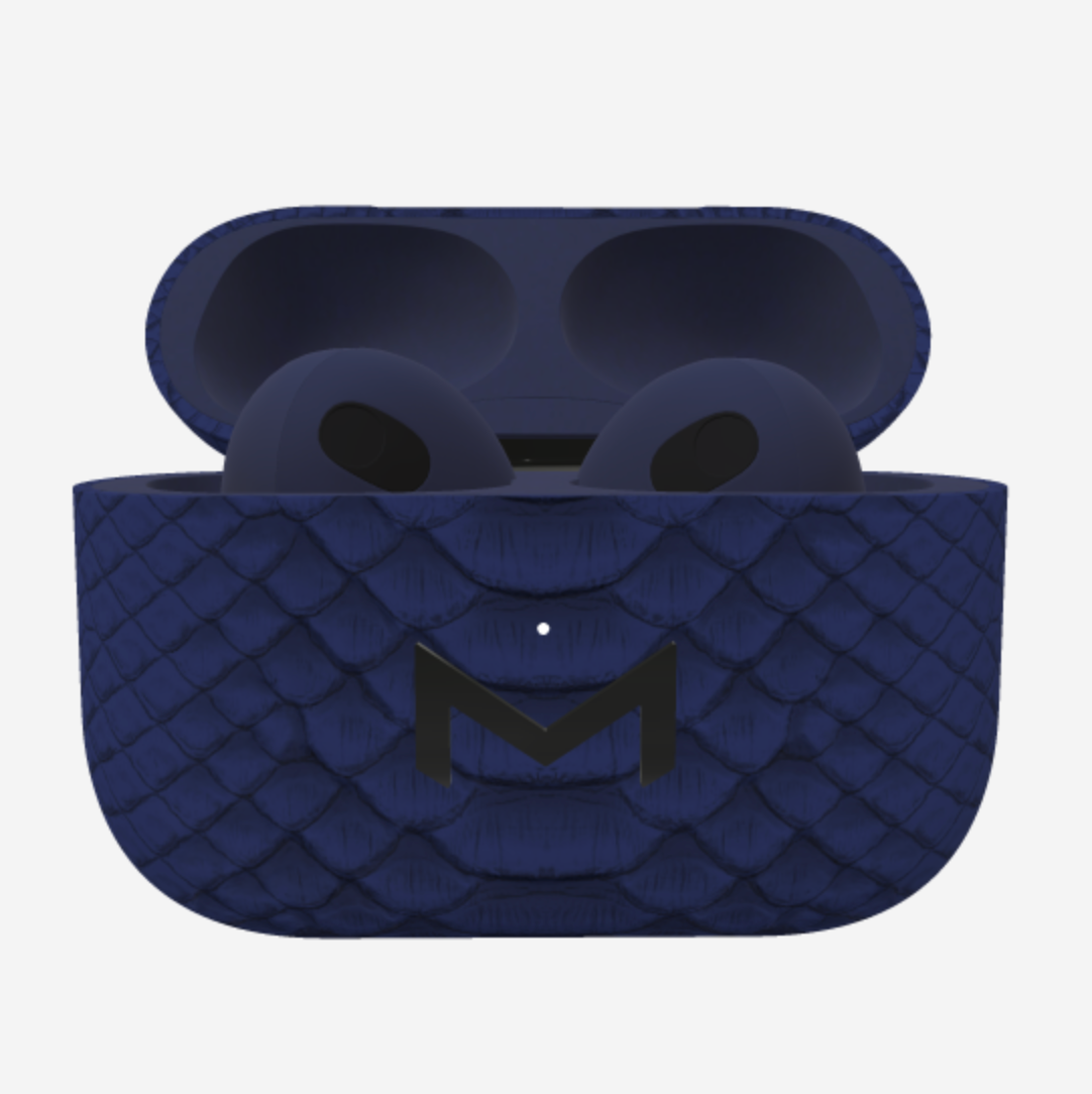 Custom AirPods 3 in Python Navy Blue Black Plating 