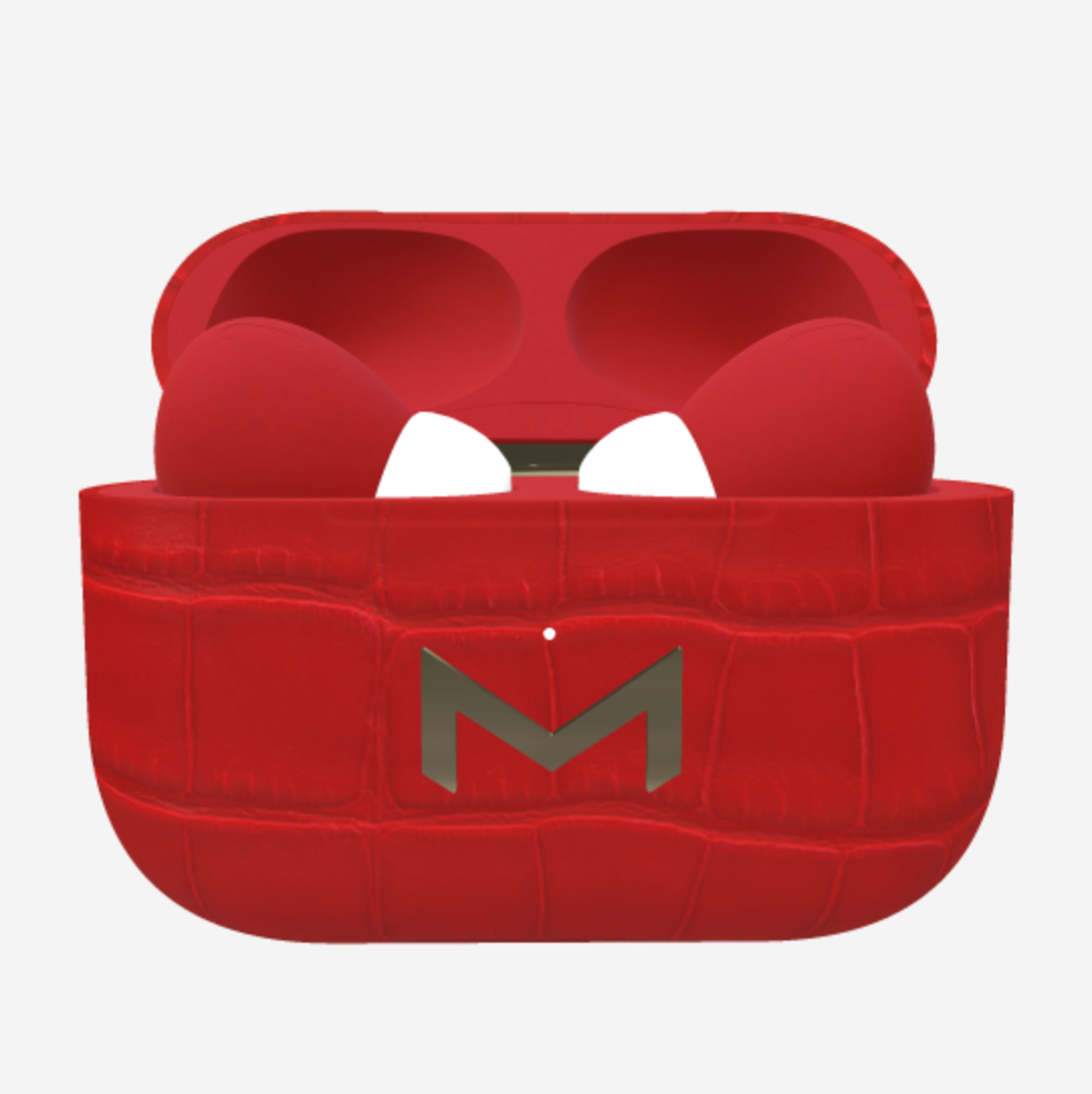 Custom AirPods Pro New Glamour Red Yellow Gold 