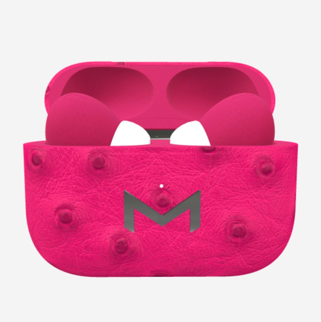 Custom AirPods Pro in Ostrich Fuchsia Party Steel 316 