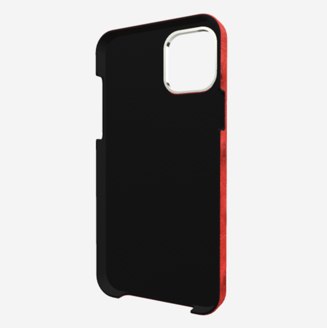 Finger Strap Case for iPhone 12 Pro in Genuine Ostrich 