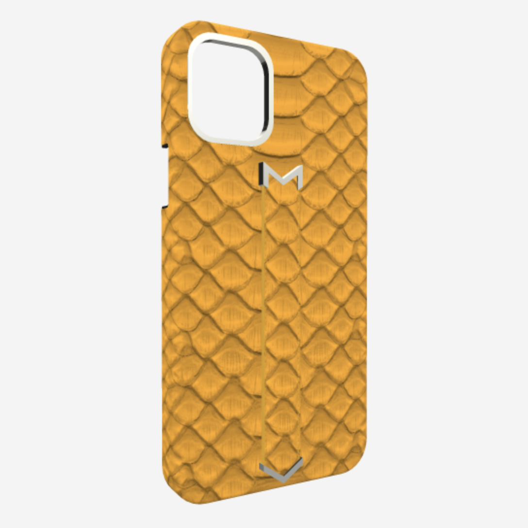 Finger Strap Case for iPhone 12 Pro in Genuine Python 