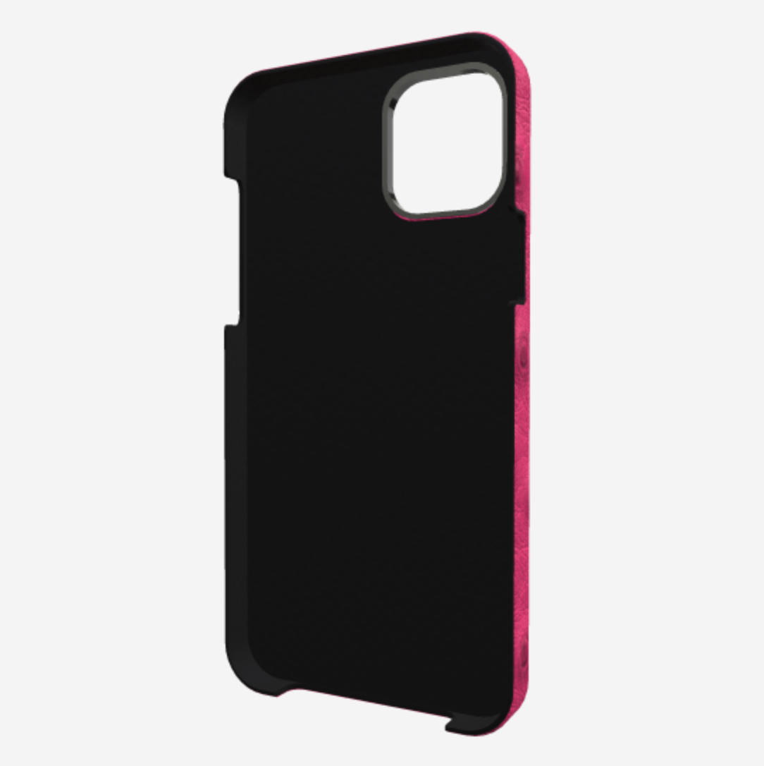 Finger Strap Case for iPhone 12 Pro Max in Genuine Ostrich 