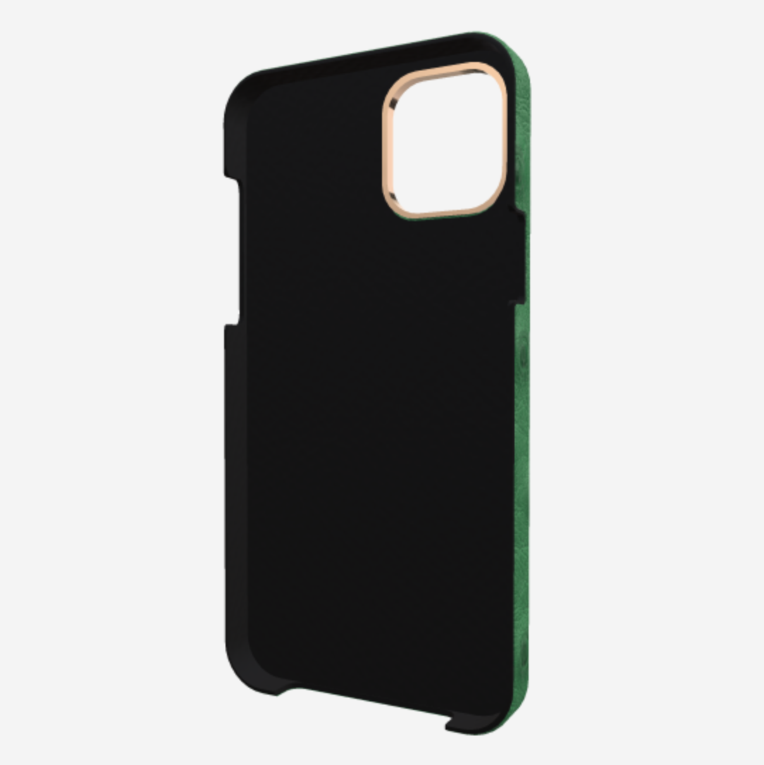 Finger Strap Case for iPhone 12 Pro Max in Genuine Ostrich 