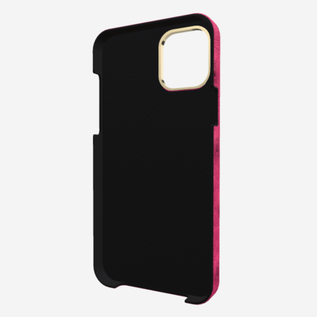 Finger Strap Case for iPhone 12 Pro Max in Genuine Ostrich 