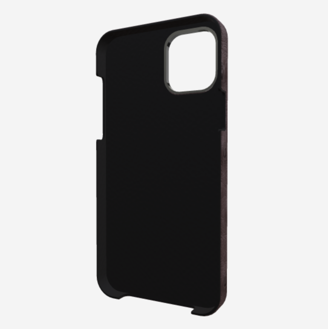 Finger Strap Case for iPhone 12 Pro Max in Genuine Ostrich 