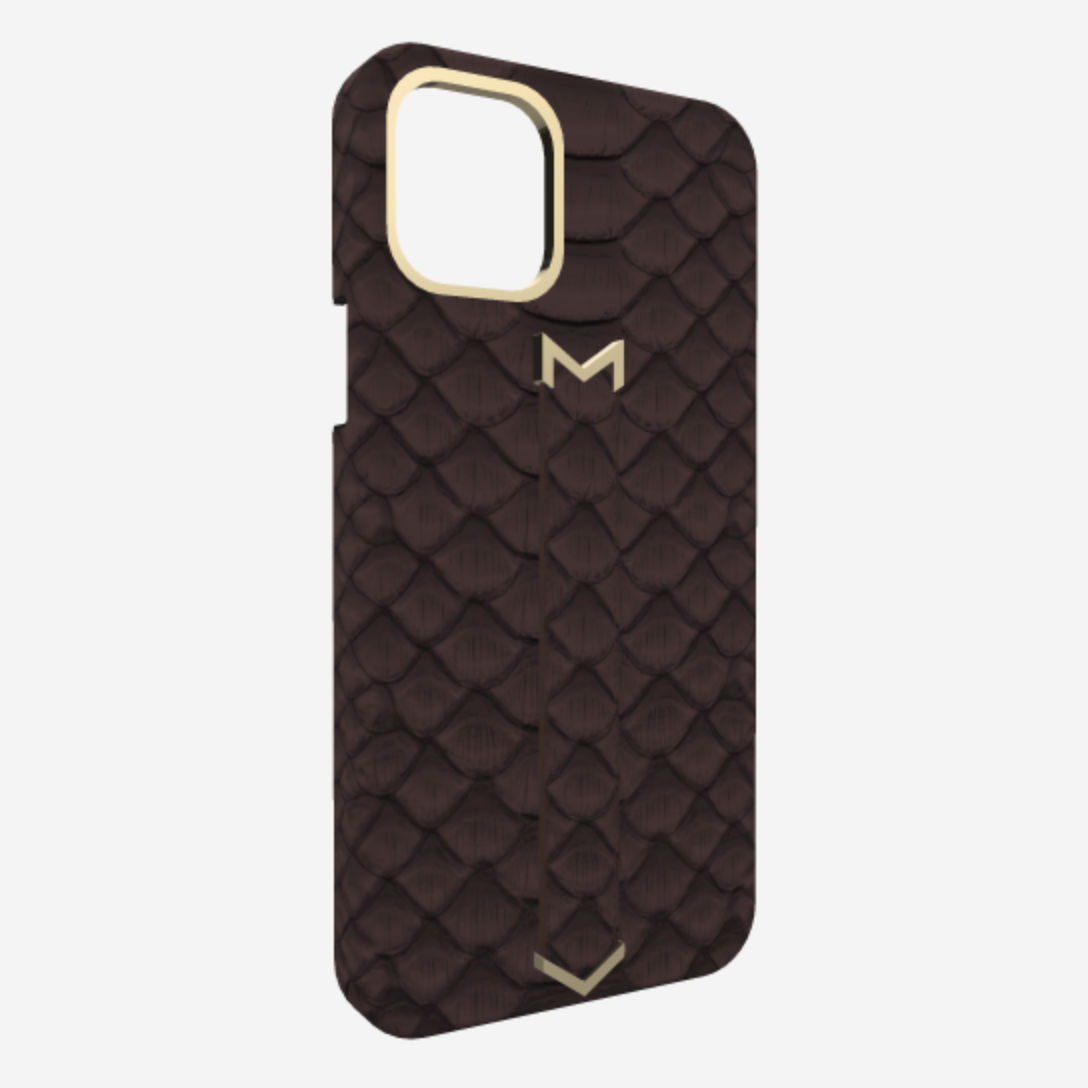 Finger Strap Case for iPhone 12 Pro Max in Genuine Python 