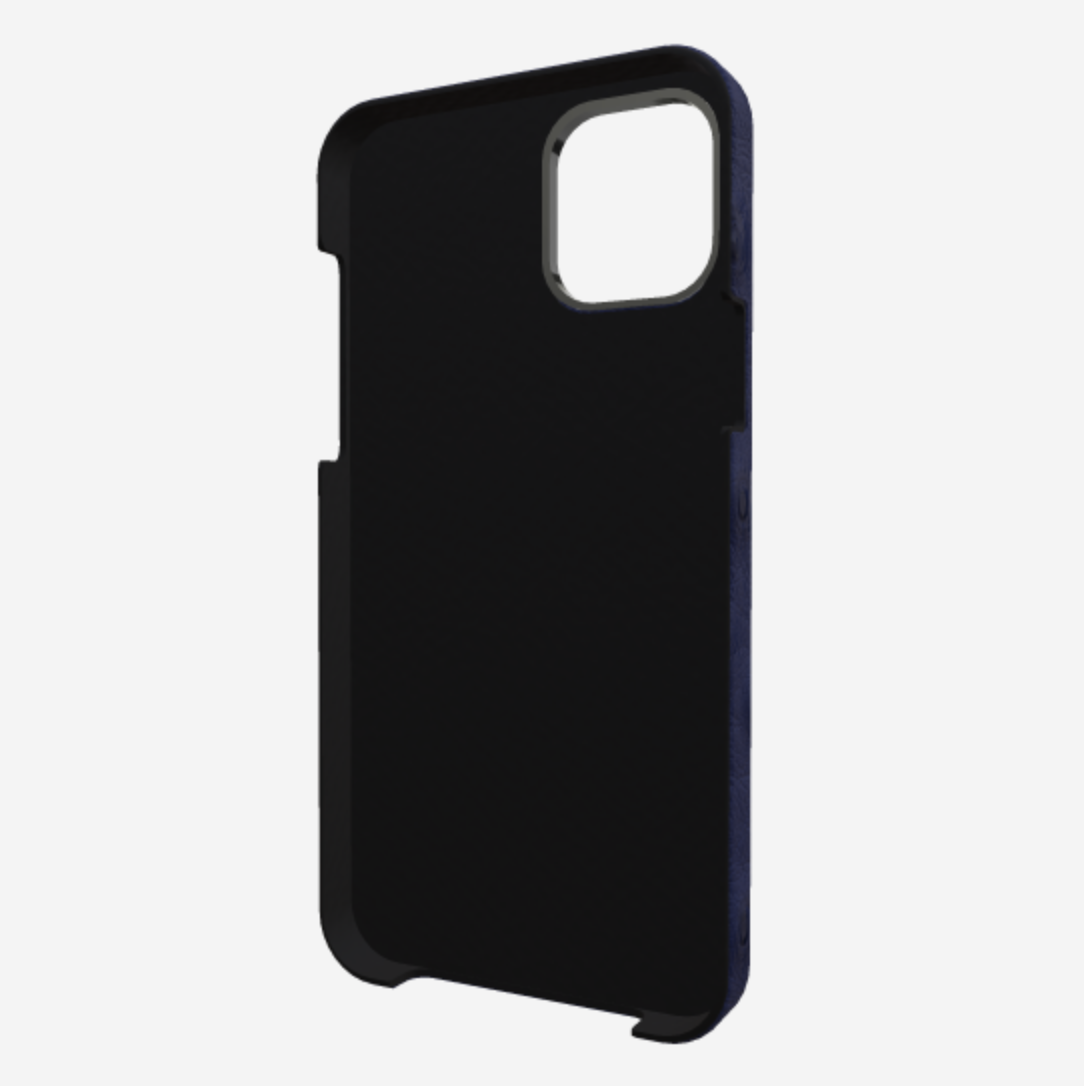 Finger Strap Case for iPhone 13 in Genuine Ostrich 