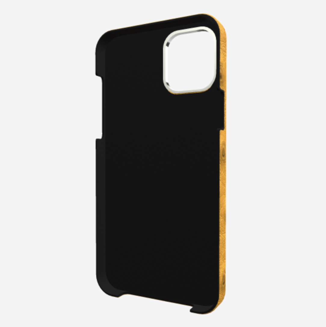 Finger Strap Case for iPhone 13 in Genuine Ostrich 